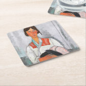 Gypsy Vrouw met Baby, Modigliani Kartonnen Onderzetters (Schuin)