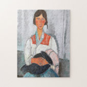 Gypsy Vrouw met Baby, Modigliani Legpuzzel (Verticaal)