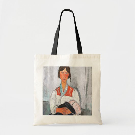 Gypsy Vrouw met Baby, Modigliani Tote Bag (Voorkant)