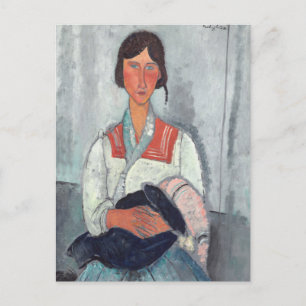 Gypsy Vrouw met Baby van Amedeo Modigliani Briefkaart