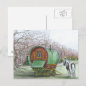 Gypsy Wagon and horse briefkaart (Voorkant / Achterkant)