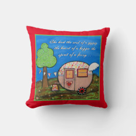 Gypsy Wagon, Camper Art, Soul of Gypsy Kussen