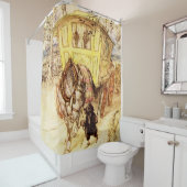 Gypsy Wagon - Gouden middag door Arthur Rackham Douchegordijn (In situ)