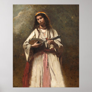 Gypsy Woman - Jean-Baptiste - Corot Fine Art Poster