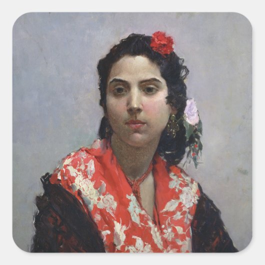 Gypsy Woman Vierkante Sticker (Voorkant)