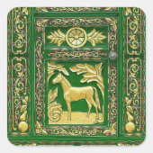 Gypte deurdetails vierkante sticker (Voorkant)