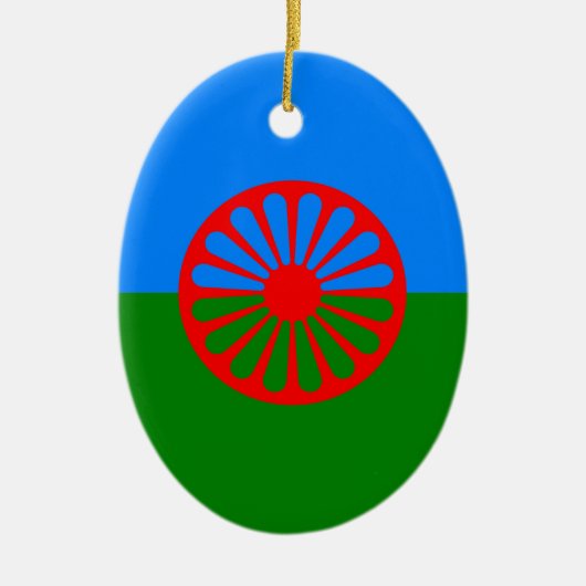 Gyptische vlag keramisch ornament (Voorkant)