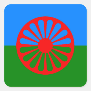 Gyptische vlag vierkante sticker