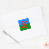 Gyptische vlag vierkante sticker (Envelop)