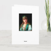 Gyptische vrouw elegante bohemienbuikdanseres kaart (Achterkant)