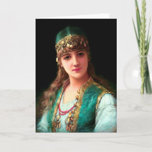 Gyptische vrouw elegante bohemienbuikdanseres kaart