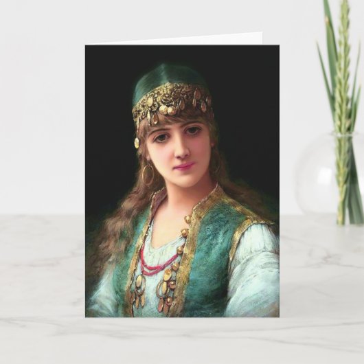 Gyptische vrouw elegante bohemienbuikdanseres kaart (Voorkant)