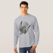 Gyrfalcon Falcon Diving  Kunst T-shirt (Voorkant volledig)