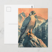  Gyrfalcon Illustratie Briefkaart (Voorkant / Achterkant)