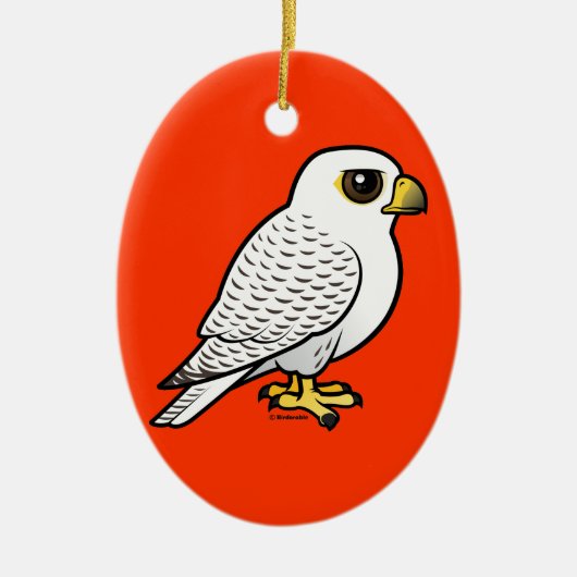 Gyrfalcon Keramisch Ornament (Voorkant)