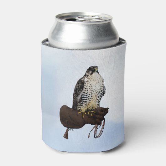 Gyrfalcon op Glove Blikjeskoeler (Blikje Voorkant)