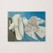 Gyrfalcons, ook bekend als Gerfalcons door John Ja Legpuzzel (Horizontaal)