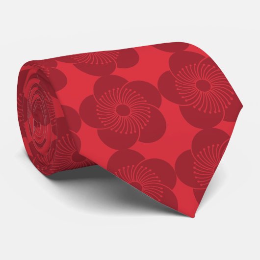 Gyro Giant Red Foulard met twee zijden Stropdas (Opgerold)