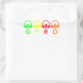 GYRO-Sticker Ronde Sticker (Tas)