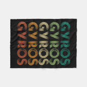 Gyros Griekenland Griekse voet Malaka Fleece Deken (Voorkant (Horizontaal))