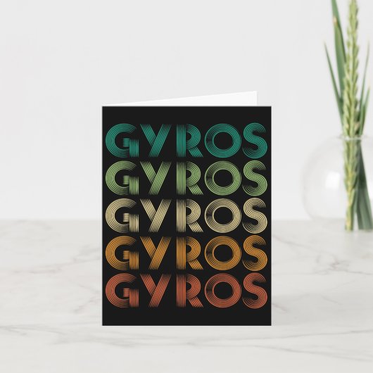 Gyros Griekenland Griekse voet Malaka Kaart (Voorkant)