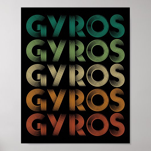 Gyros Griekenland Griekse voet Malaka Poster (Voorkant)