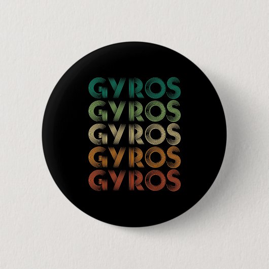 Gyros Griekenland Griekse voet Malaka Ronde Button 5,7 Cm (Voorkant)