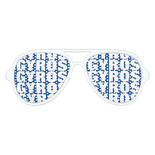 Gyros Grieks eten obsessie grappige partij tinten Aviator Zonnebril (Voorkant)