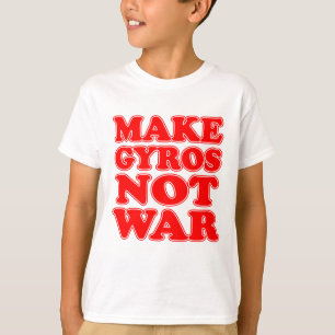 Gyros niet oorlog maken t-shirt