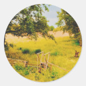 Gysinge Summer Field  Ronde Sticker (Voorkant)