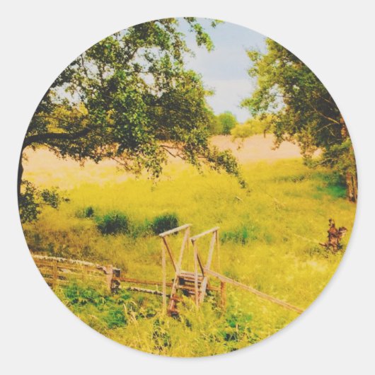 Gysinge Summer Field  Ronde Sticker (Voorkant)