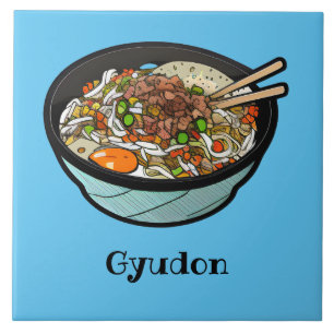 Gyudon (Japanse rijstschotel voor rundvlees) Tegeltje