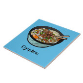 Gyudon (Japanse rijstschotel voor rundvlees) Tegeltje (Zijkant)