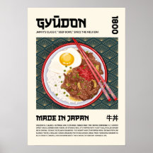 Gyudon Traditioneel Japans Rundvleeskom Artwork