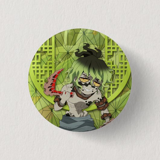 Gyutaro Bovenmaan 6 Chibi Ronde Button 3,2 Cm (Voorkant)