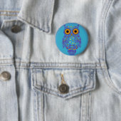 H00t Owl Blues Button (In situ)
