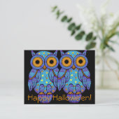 H00t Owl Halloween Briefkaart (Staand voorkant)