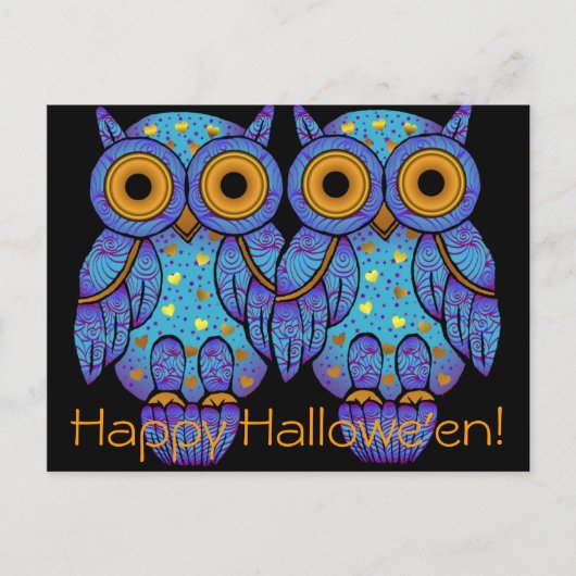 H00t Owl Halloween Briefkaart (Voorkant)