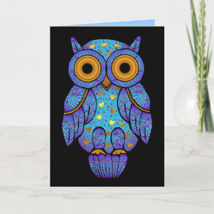 H00t Owl Midnight Madness Blank Card Kaart