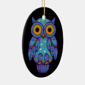 H00t Owl Midnight Madness Oval Ornament (Rechts)
