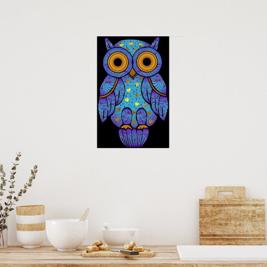 H00t Owl Midnight Madness Print (Keuken)
