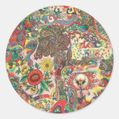 H081 Psychedelic 1969 Ronde Sticker (Voorkant)