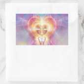 H120-Heart on Fire Rechthoekige Sticker (Tas)