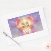 H120-Heart on Fire Rechthoekige Sticker (Envelop)
