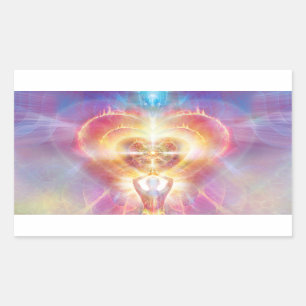 H120-Heart on Fire Rechthoekige Sticker