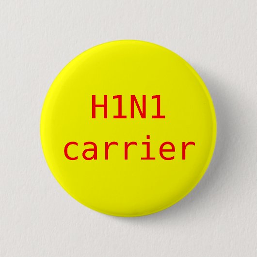 H1N1-draagstof Ronde Button 5,7 Cm (Voorkant)