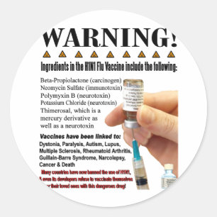 H1N1 Gevaar Ronde Sticker