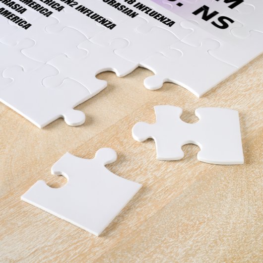 H1N1 Griepvirus ontcijferd (ziektebeeld) Legpuzzel (Zijkant)