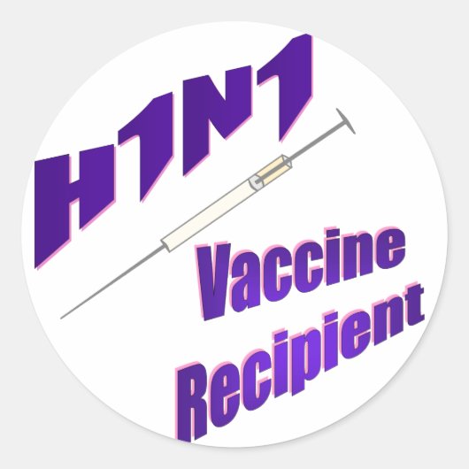 H1N1 Sticker gevaccineerden (Voorkant)