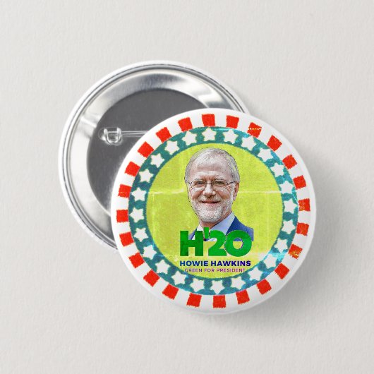 H'20 Howie Hawkins Ronde Button 5,7 Cm (Voorkant /achterkant)